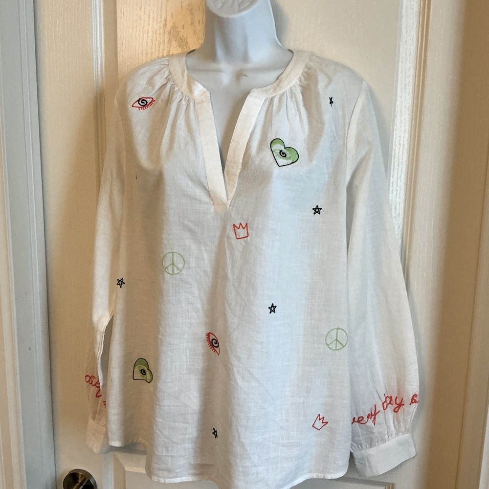 Cream white tunic size small